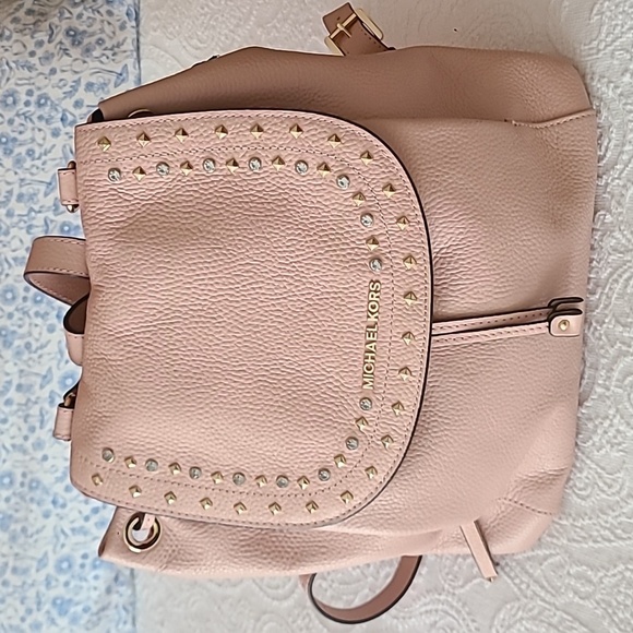 MICHAEL Michael Kors Pink Leather Backpack with Drawstring Closure - Picture 9 of 9